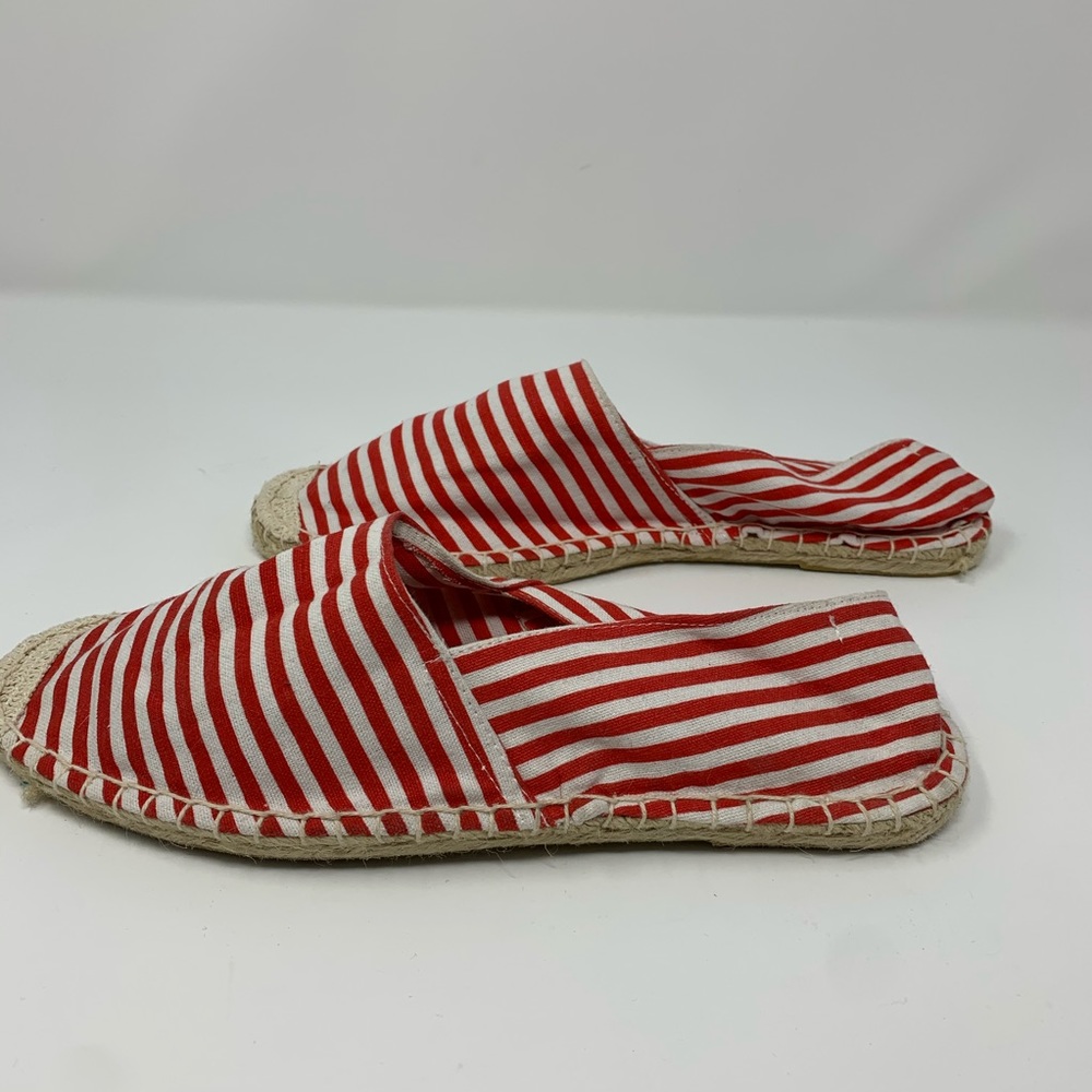 Olivia Miller Red and White Striped Espadrilles